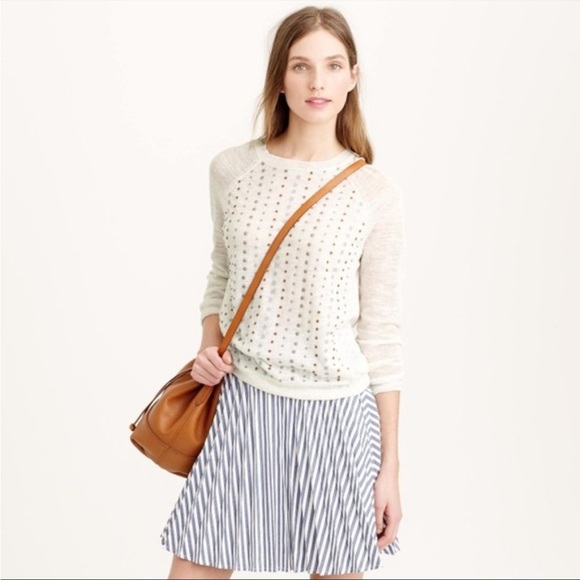 J. Crew Sweaters - J. Crew Stacked Sequin Sweater in Ivory